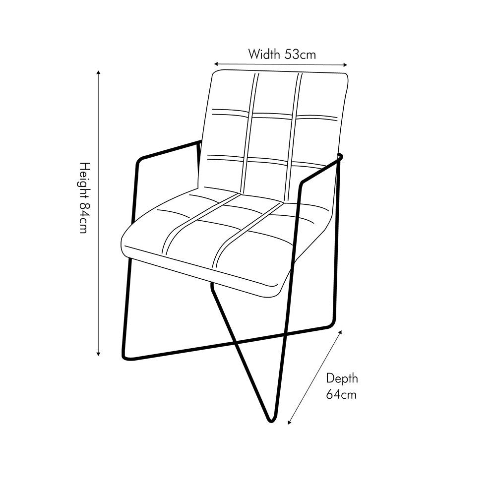 Graziano Mahogany Leather and Iron Arm Chair