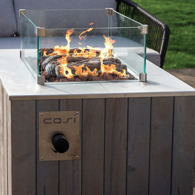 Cosicube 70 Grey Wash Fire Pit