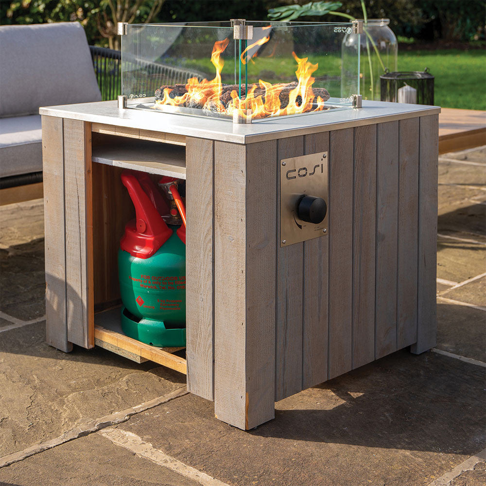 Cosicube 70 Grey Wash Fire Pit