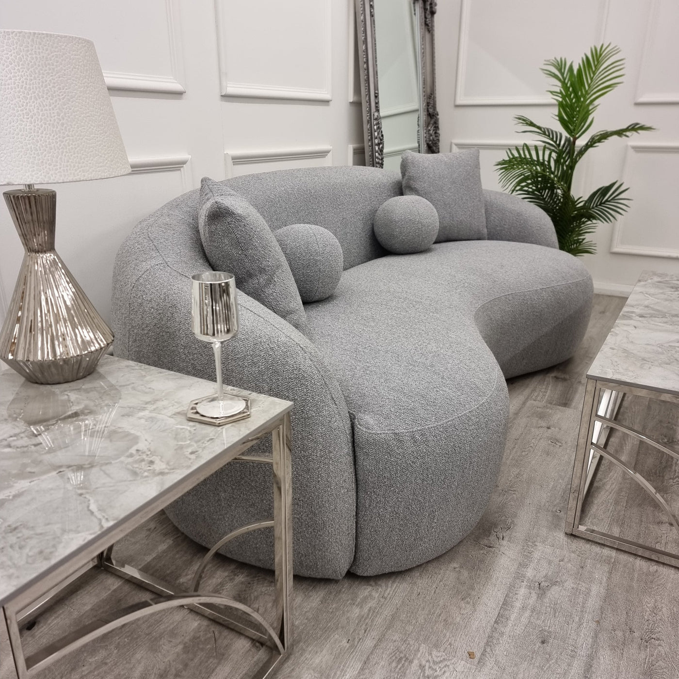 The Wave Boucle Sofa - Grey