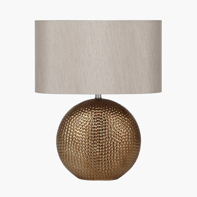 Mabel Bronze Dot Textured Ceramic Table Lamp