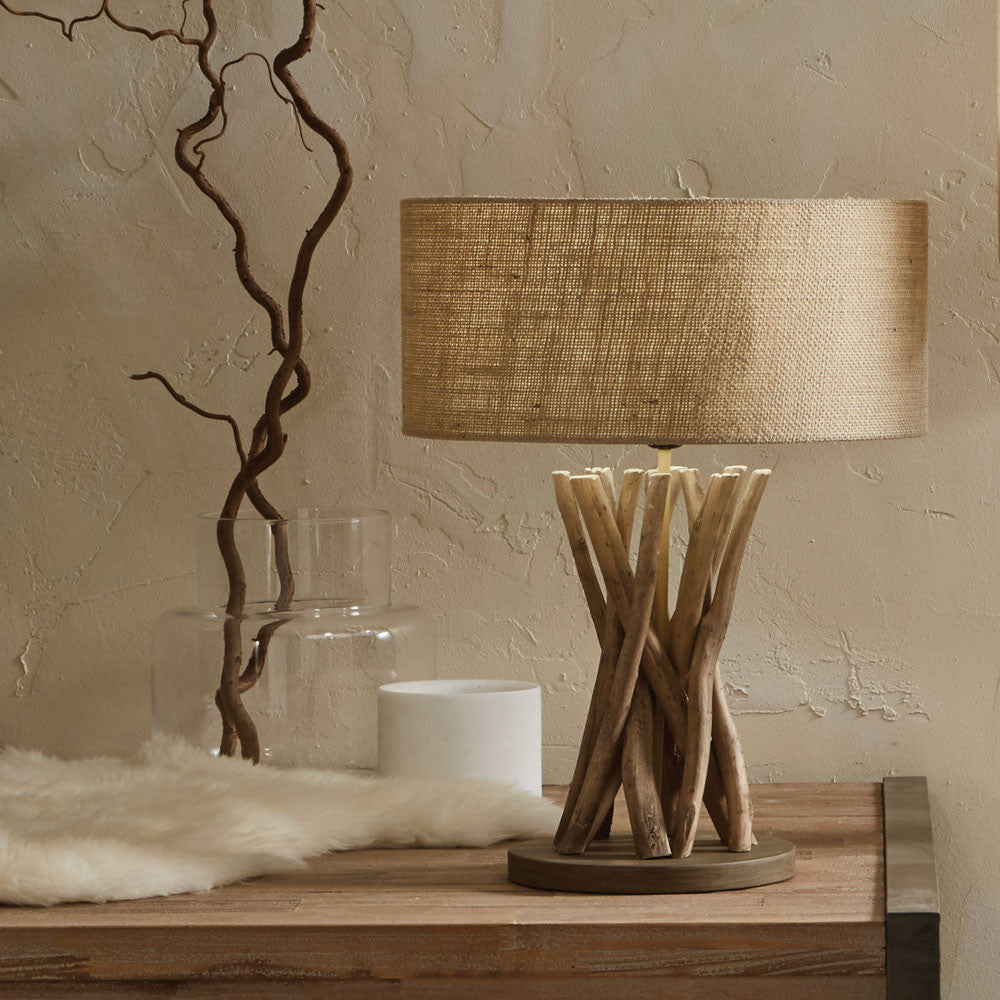 Derna Driftwood and Natural Jute Table Lamp