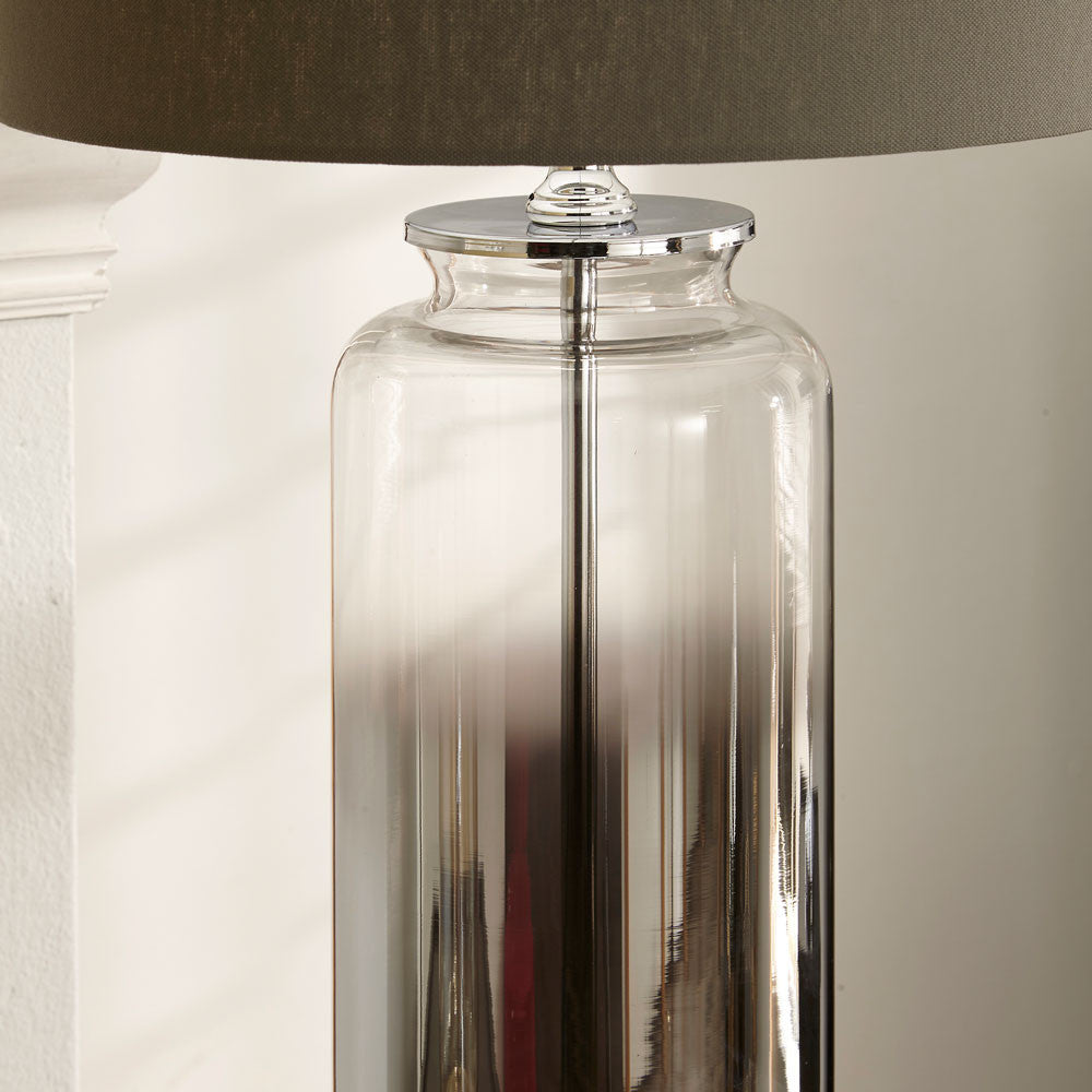 Vivienne Grey Ombre Glass Table Lamp