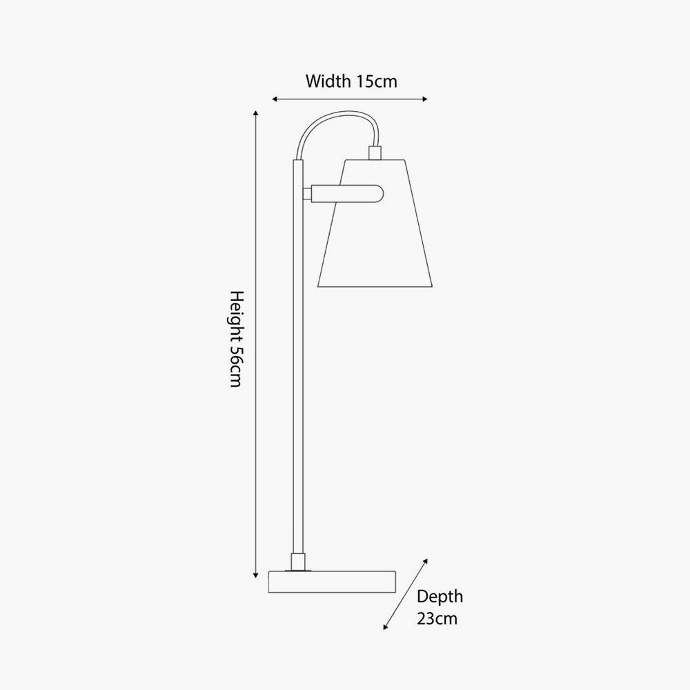 Theia Grey and Satin Nickel Task Table Lamp