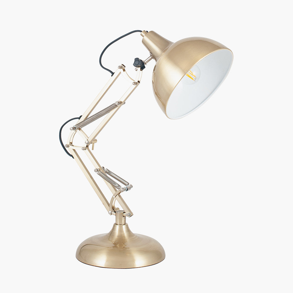 Alonzo Brass Metal Angled Task Table Lamp