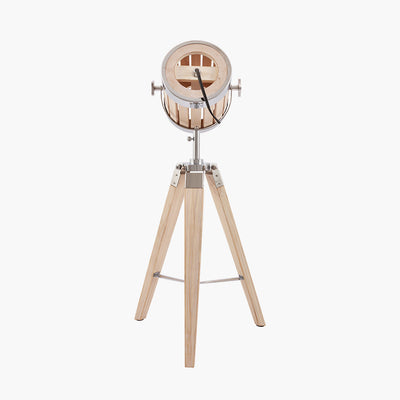 Staithes Natural and Silver Marine Tripod Table Lamp