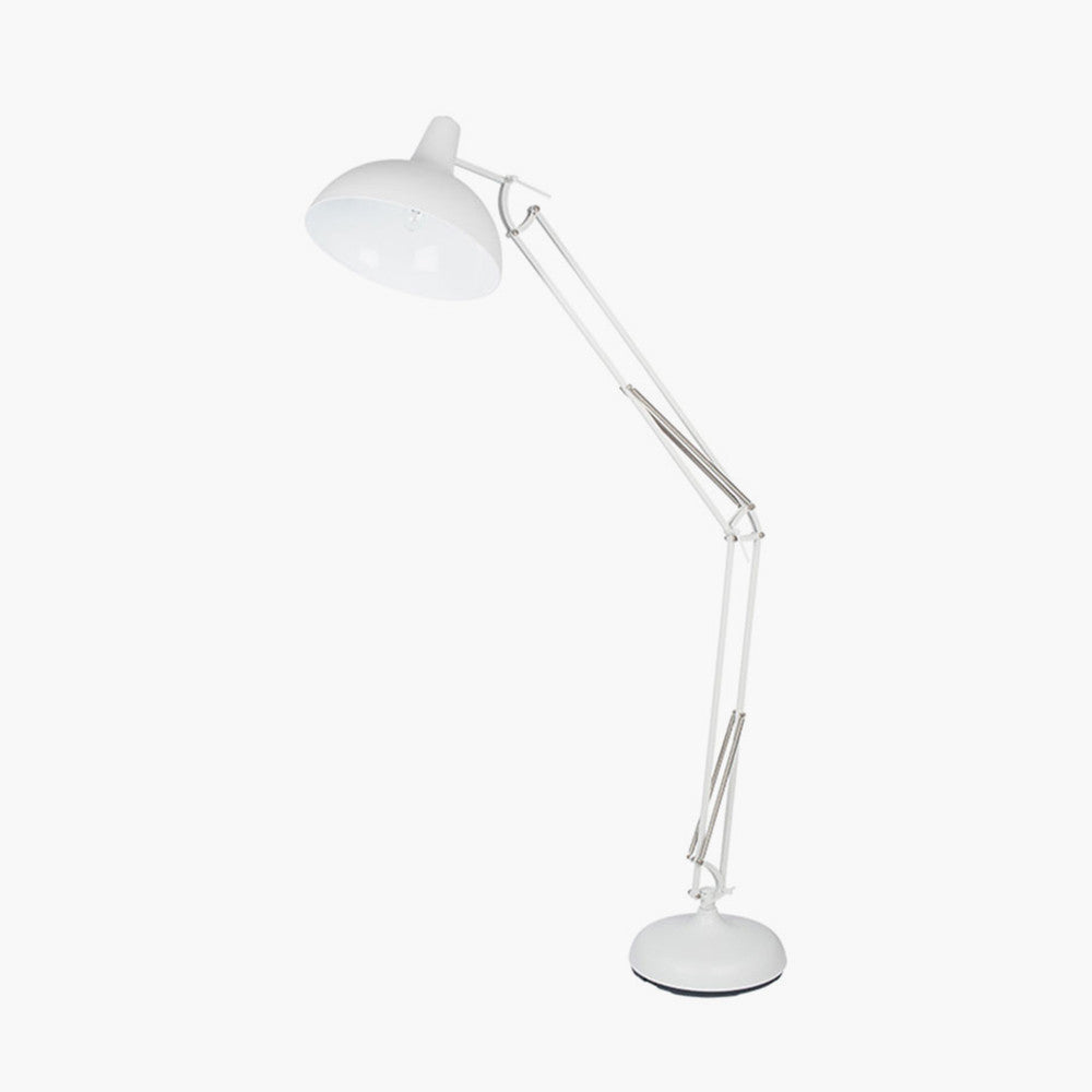 Alonzo Matt White Metal Task Floor Lamp