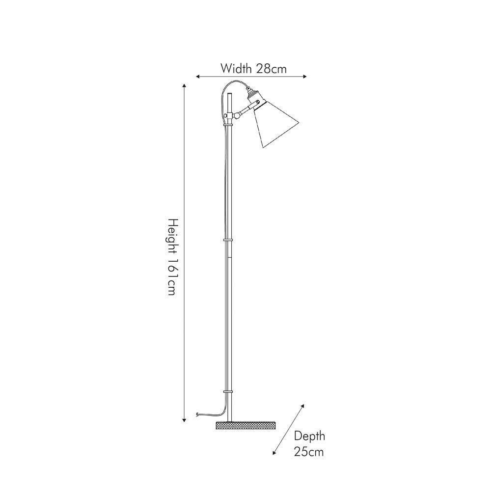 Chaplin Concrete and Brushed Chrome Floor Lamp