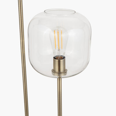 Florence Black Metal & Glass Floor Lamp