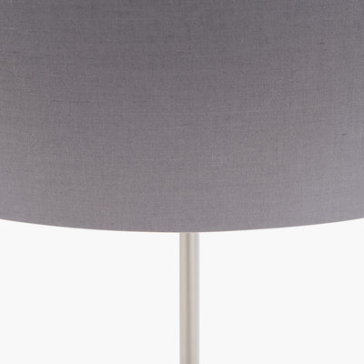 Elin Brushed Silver & Steel Grey Floor Lamp