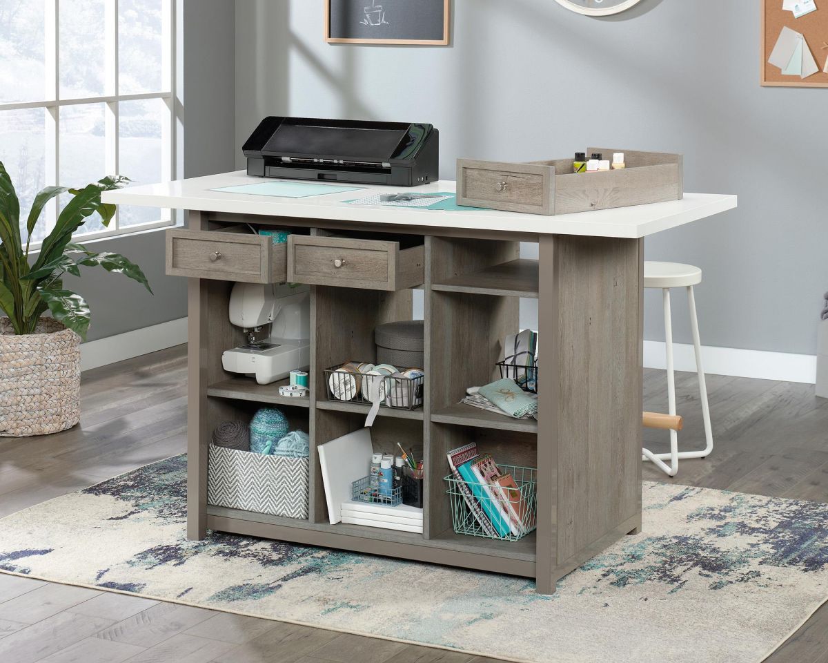 Work Island Table for Crafts - Oak