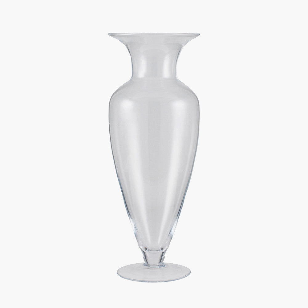 Clear Glass Waisted Vase Tall