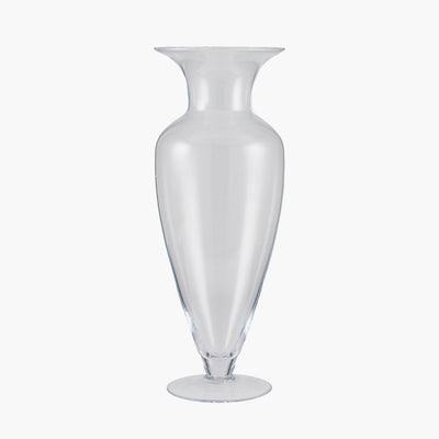 Clear Glass Waisted Vase Tall