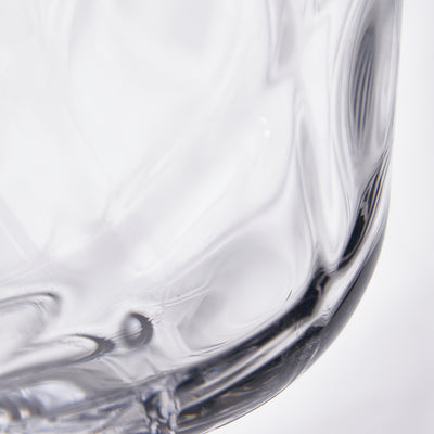 Clear Glass Diamond Optic Vase Large