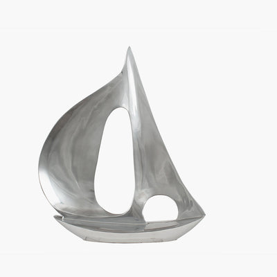 Silver Metal Sailing Boat Ornament