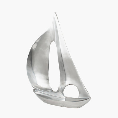 Silver Metal Sailing Boat Ornament