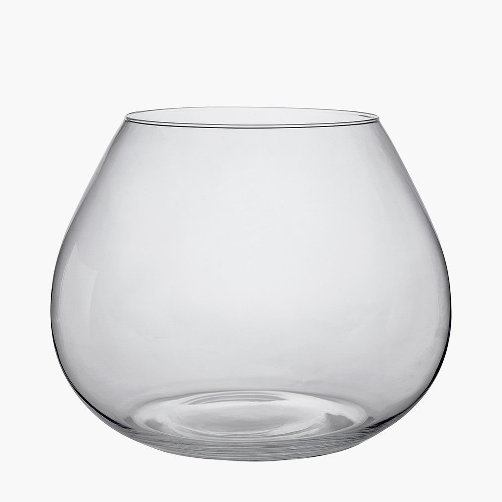 Clear Glass Fishbowl Vase Large