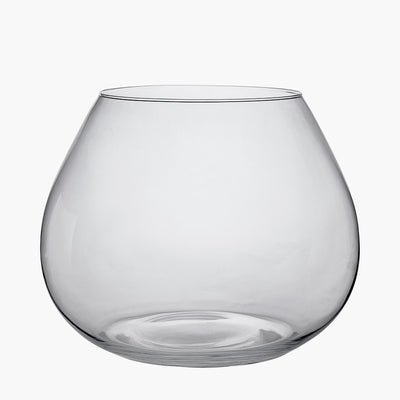 Clear Glass Fishbowl Vase Small