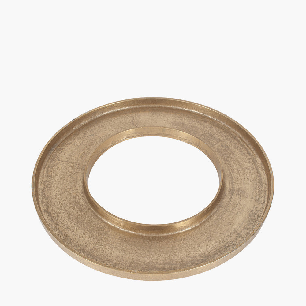 Antique Gold Metal Ring Display Platter
