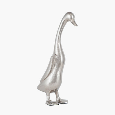 Silver Metal Duck Ornament