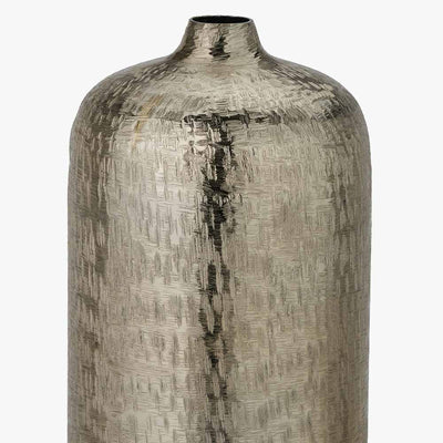 Gold Metal Hammered Vase Tall