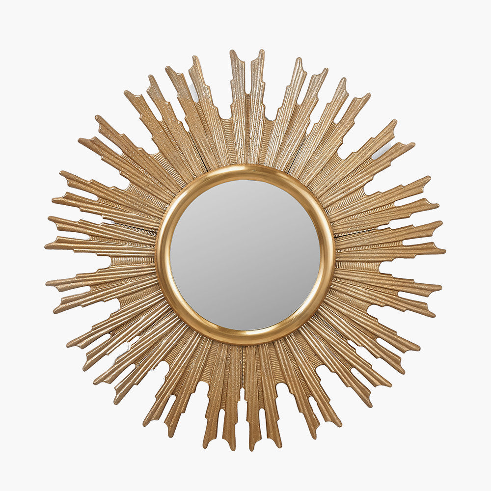 Gold Starburst Design Wall Mirror