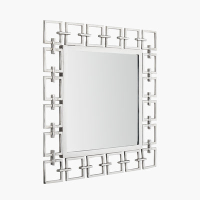 Nickel Chain Effect Square Mirror