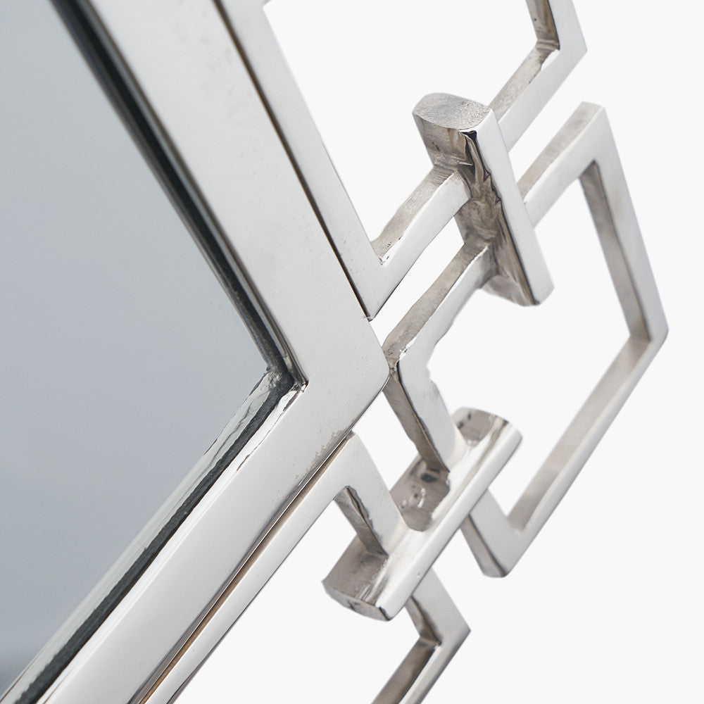 Nickel Chain Effect Rectangular Mirror