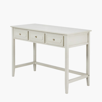 Ascot Pine Wood Grey 3 Drawer Desk