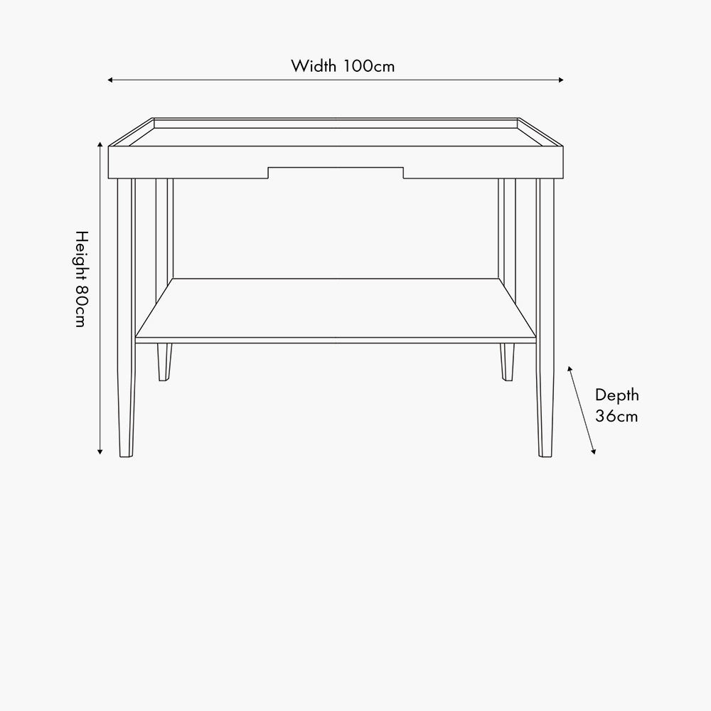 Marnie Black Wood Veneer Console Table