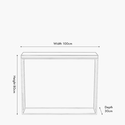 Elysee Mirrored Glass and Silver Metal Console Table