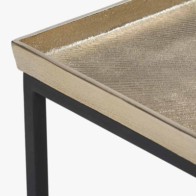 Franklin Gold Cast and Black Metal Console Table