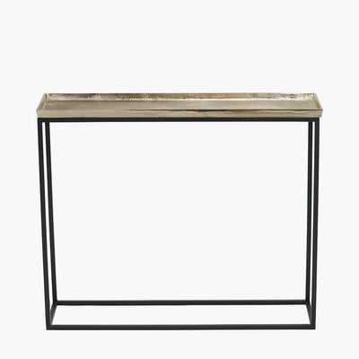 Franklin Gold Cast and Black Metal Console Table