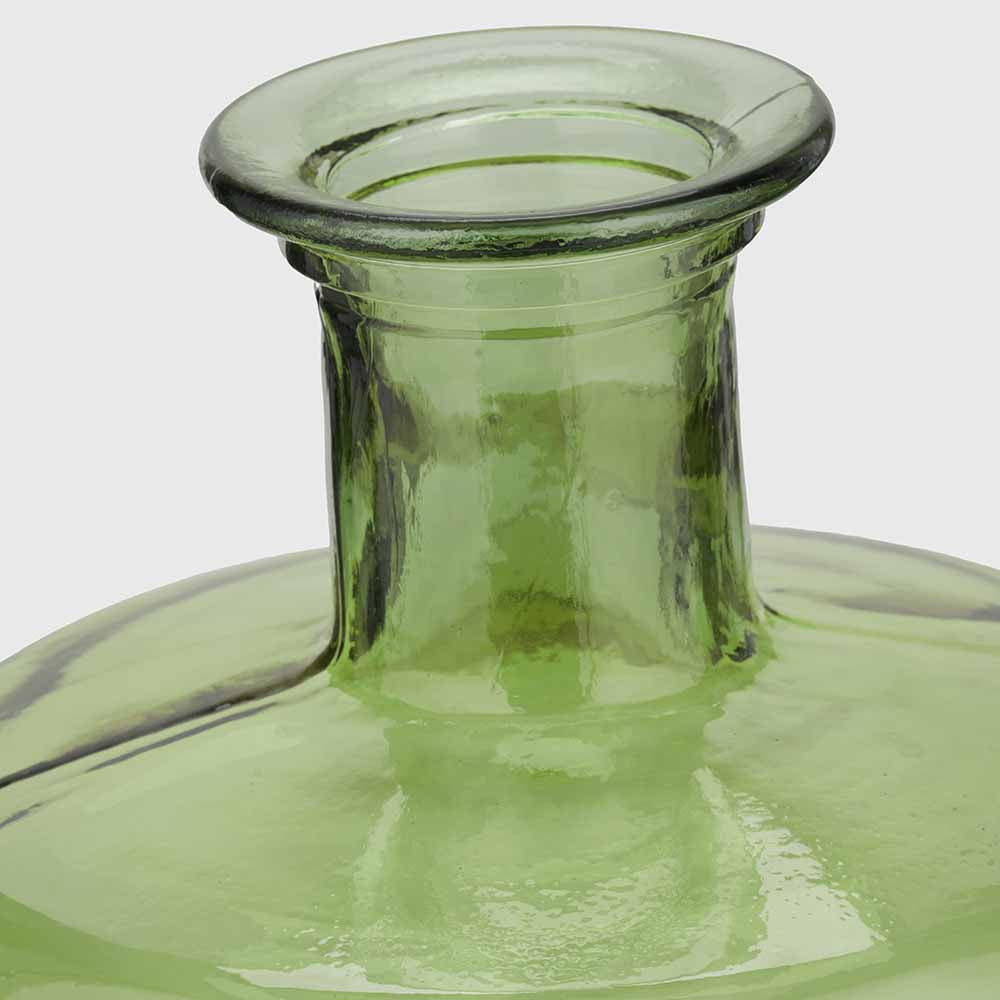 Forest Green Recycled Glass Bottle Vase Tall