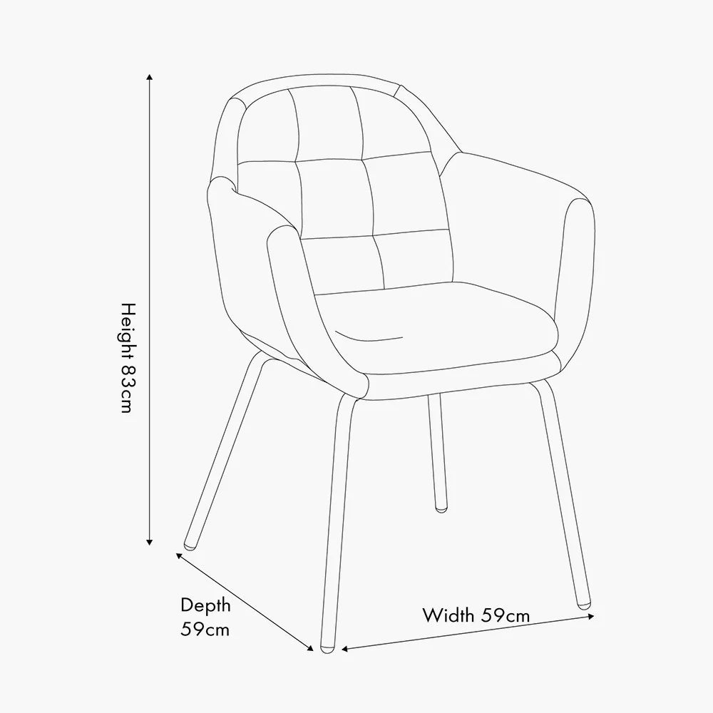 Alba-Cinnamon-Velvet-and-Black-Metal-Carver-Dining-Chair-Dimensions