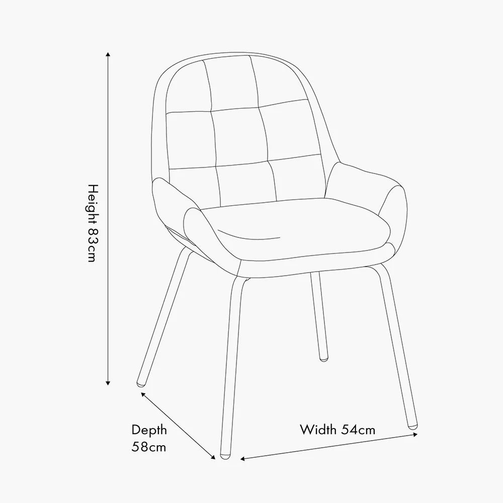 Alba-Cinnamon-Velvet-and-Black-Metal-Dining-Chair-Dimensions