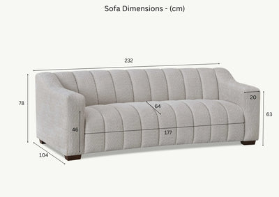 Aluxo-Astoria-3-Seater-Sofa-in-Oatmeal-Boucle-Fabric-Dimensions