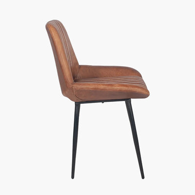 Angelo-Vintage-Brown-Leather-and-Black-Metal-Retro-Dining-Chair-4