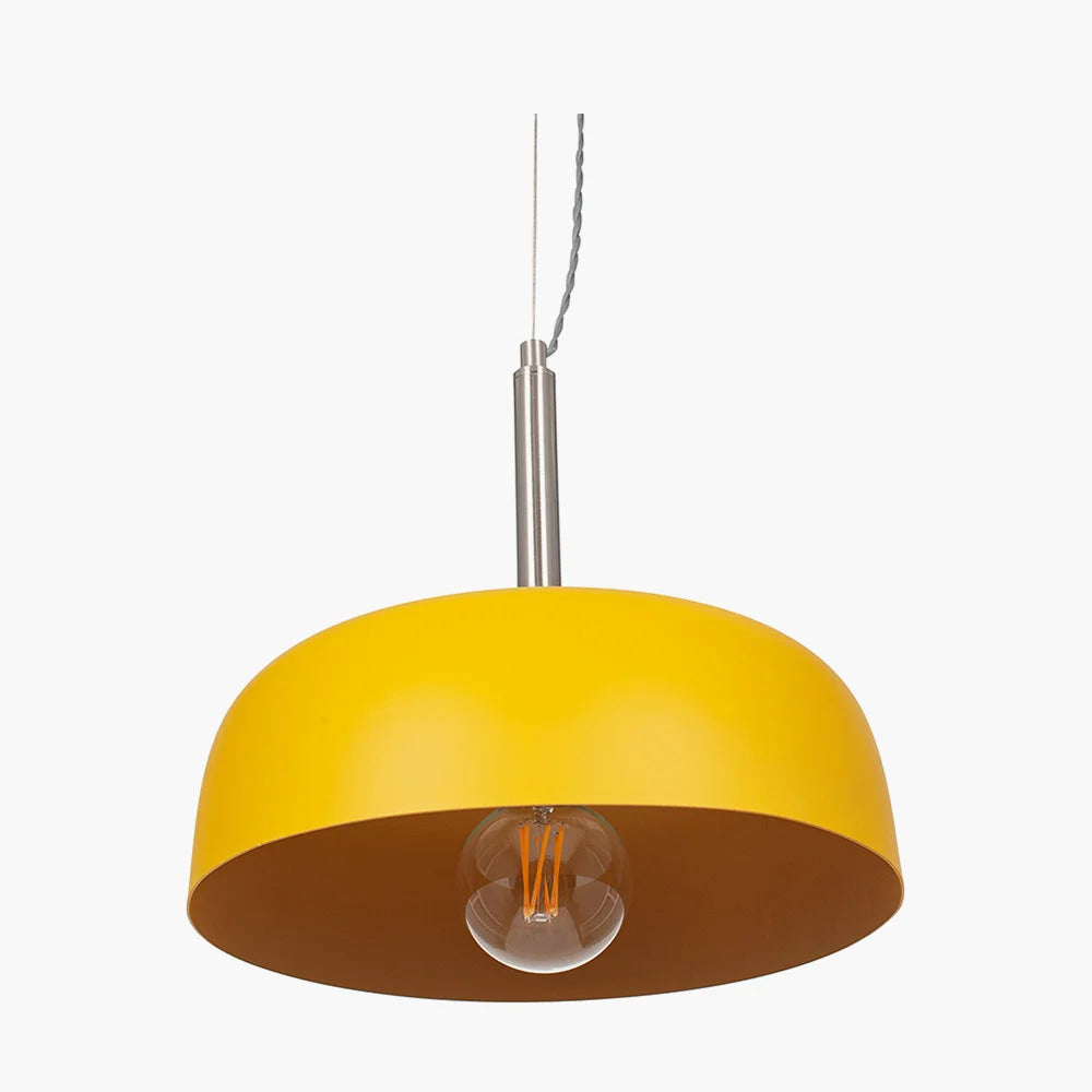 Anke-Matt-Mustard-Domed-Metal-Pendant-4