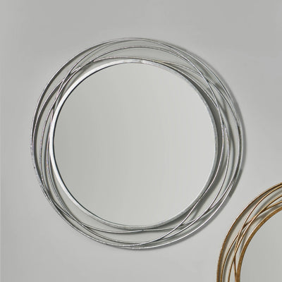 Antique-Silver-Metal-Swirl-Round-Wall-Mirror