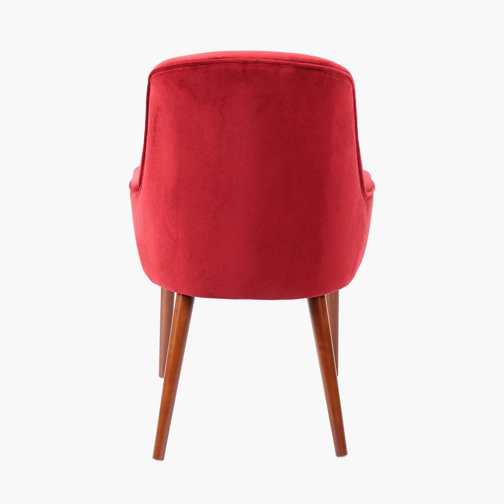 Antoinette-Red-Velvet-and-Dark-Pine-Wood-Carver-Dining-Chair-6