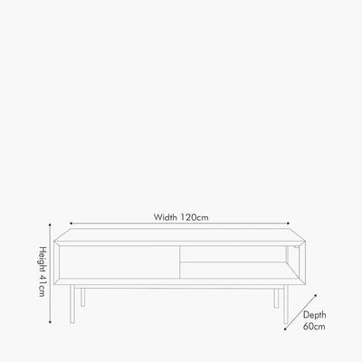 Arte-Dark-Brown-Acacia-Wood-and-Black-Metal-2-Drawer-Coffee-Table_2