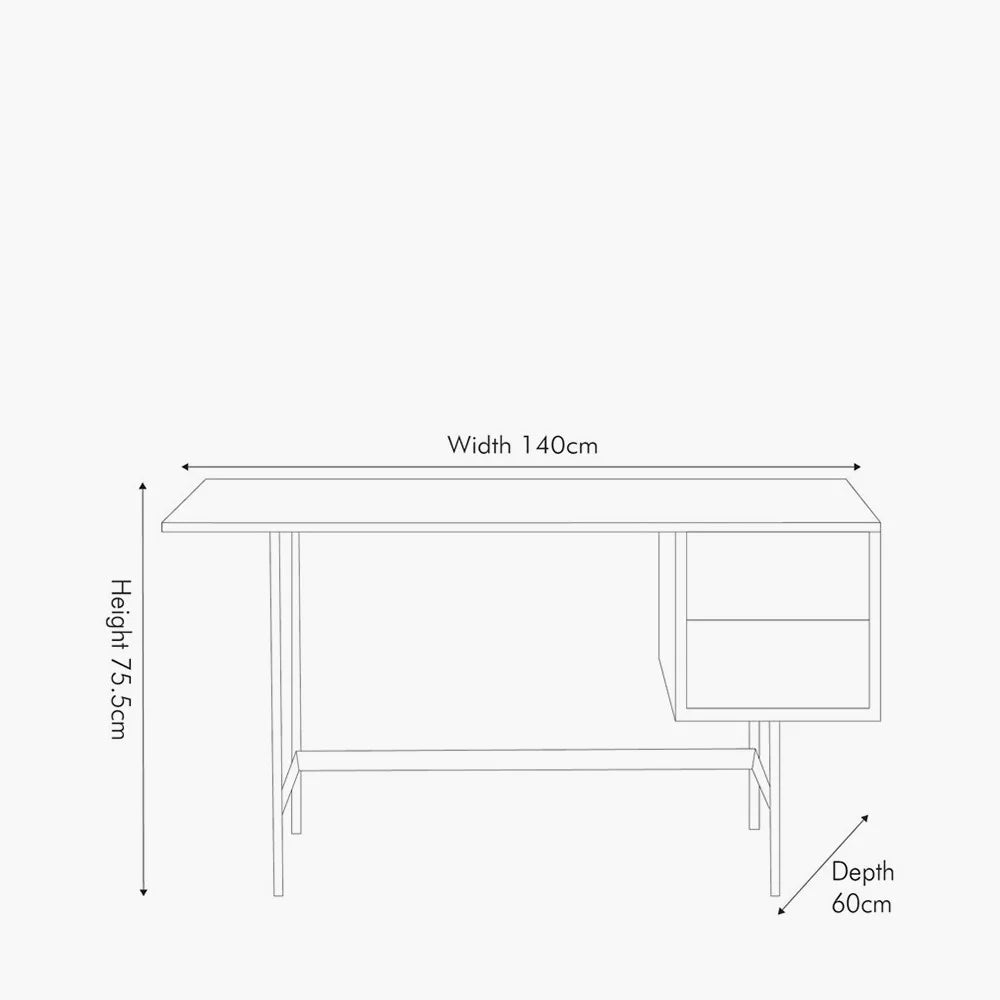 Arte-Dark-Brown-Acacia-Wood-and-Black-Metal-2-Drawer-Desk-Dimensions