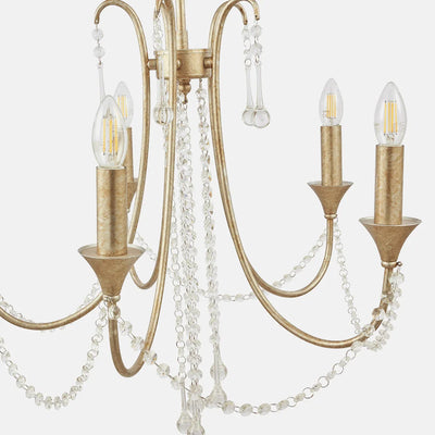 Belle-Antique-Silver-Leaf-Metal-and-Beaded-5-Light-Chandelier-Pendant-7