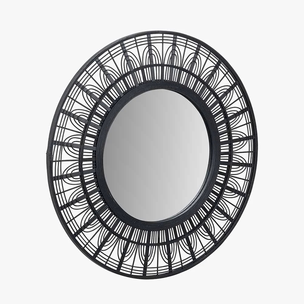 Black-Bamboo-Frame-Round-Wall-Mirror-3