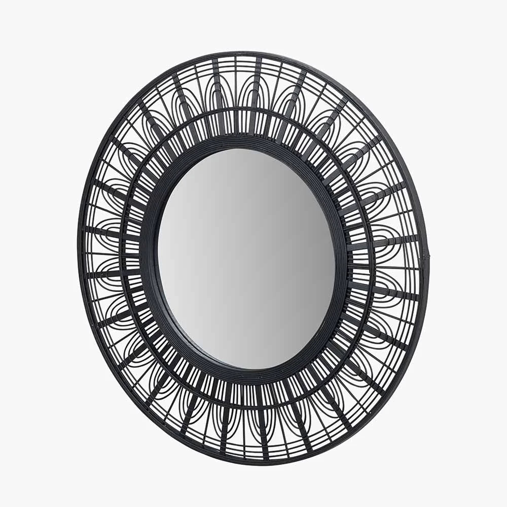 Black-Bamboo-Frame-Round-Wall-Mirror-4