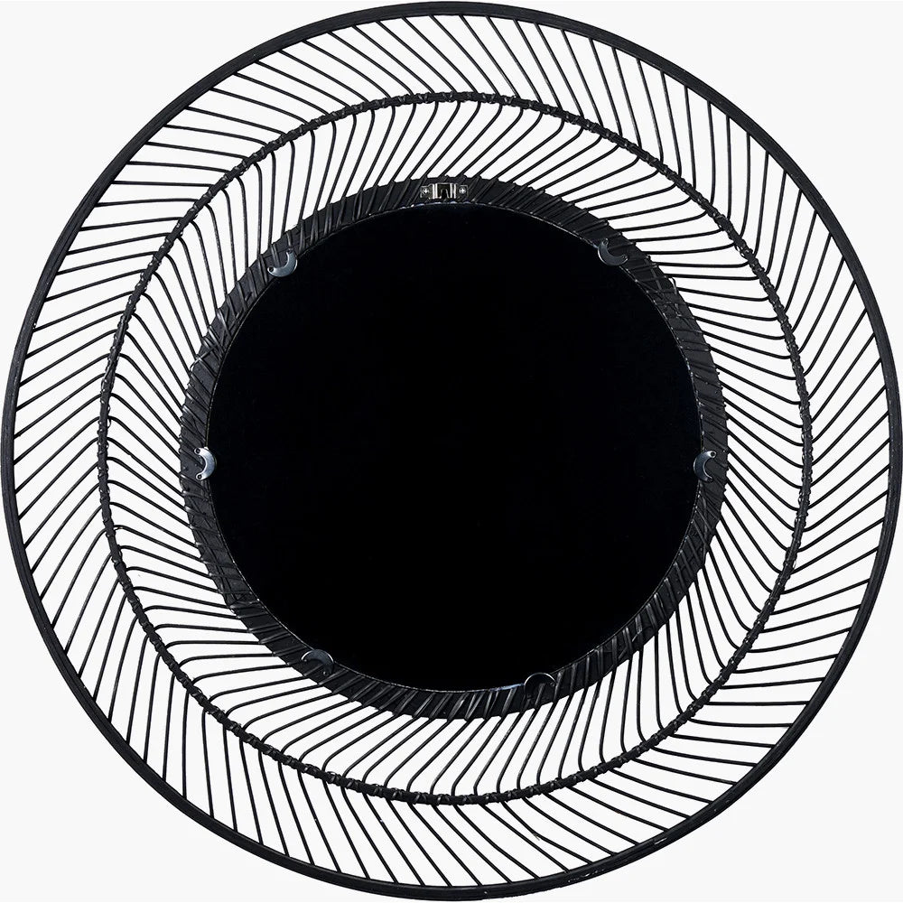 Black-Bamboo-Frame-Round-Wall-Mirror-Small-4