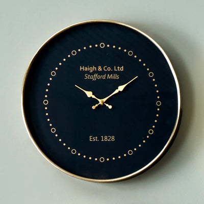 Black-Face-and-Antique-Brass-Metal-Wall-Clock_1