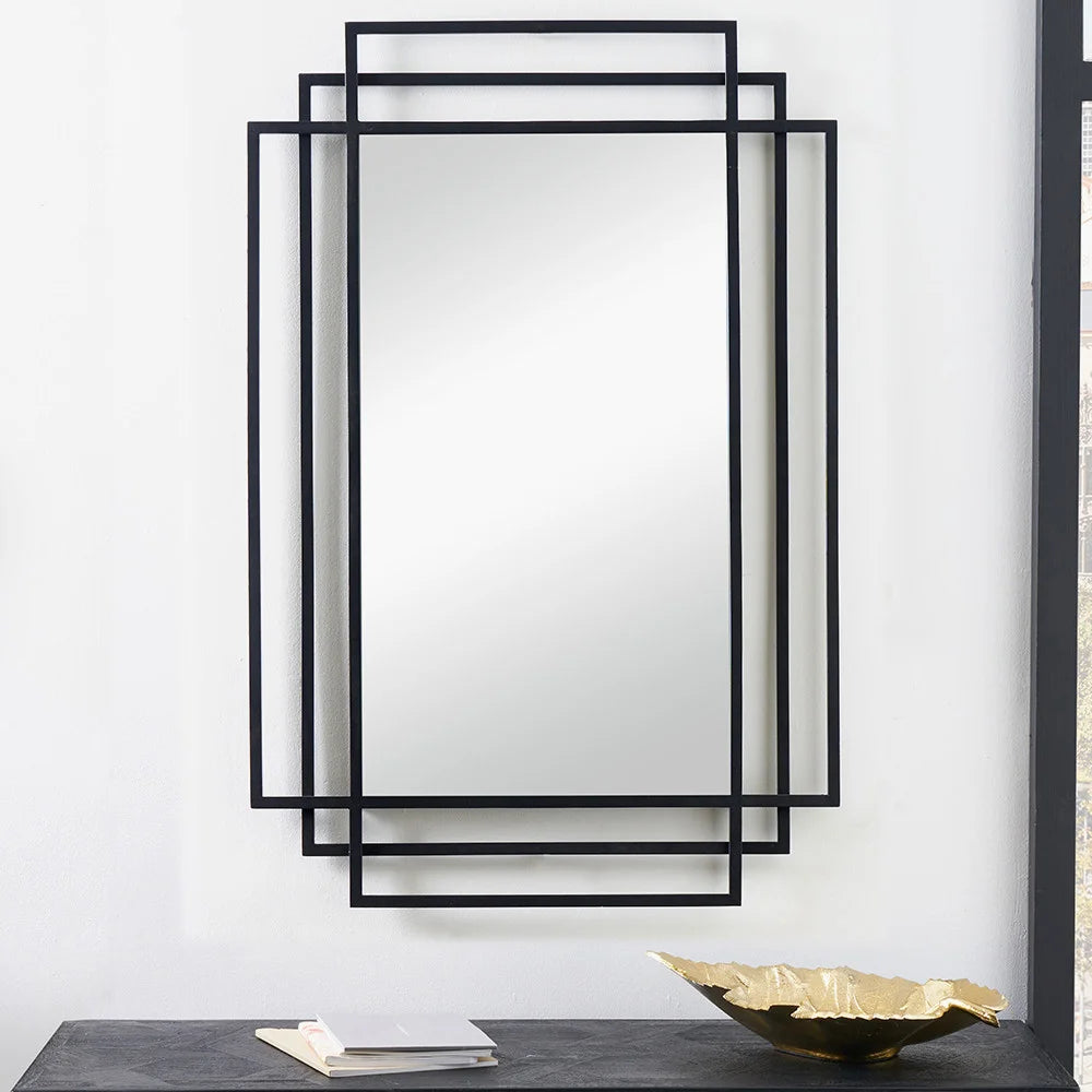 Black-Metal-Art-Deco-Rectangular-Wall-Mirror