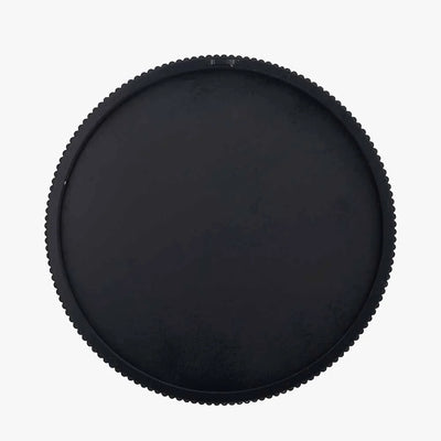 Black-Metal-Textured-Edged-Round-Wall-Mirror-3